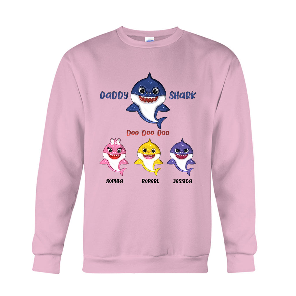 Shark Family, Father's Day Funny Gift - Personalized Father T-shirt And Hoodie