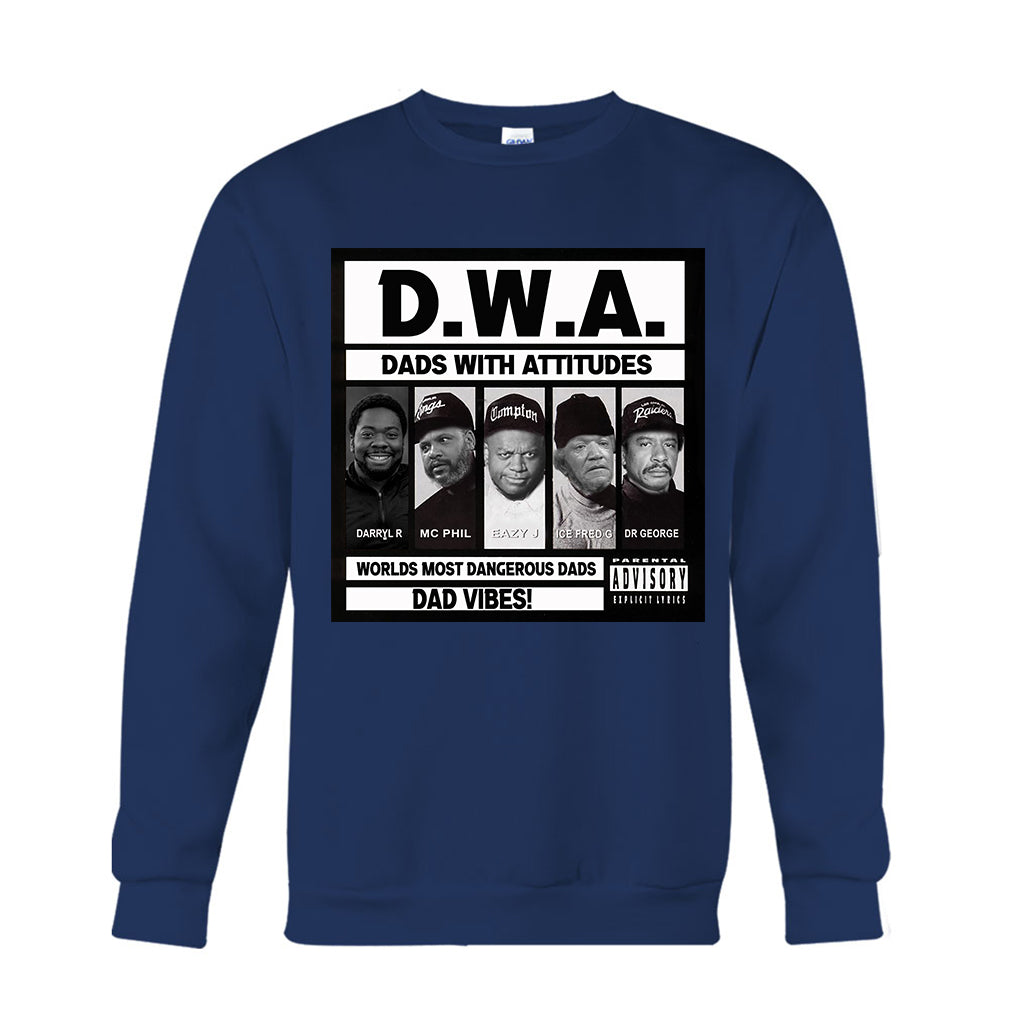 Dads With Attitude D.W.A - Personalized African American T-shirt And Hoodie