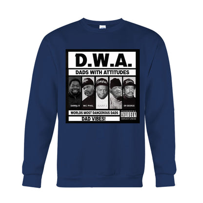 Dads With Attitude D.W.A - Personalized African American T-shirt And Hoodie