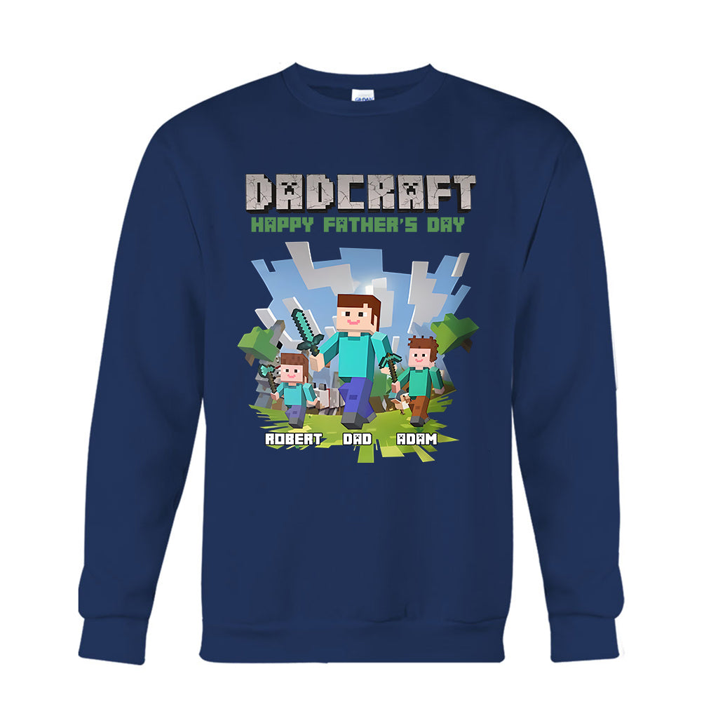 Dadcraft - Personalized Block World T-shirt And Hoodie