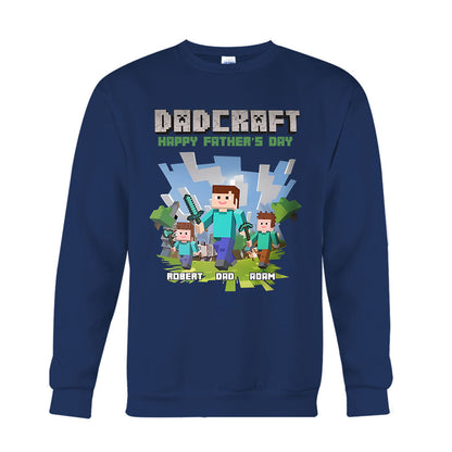 Dadcraft - Personalized Block World T-shirt And Hoodie