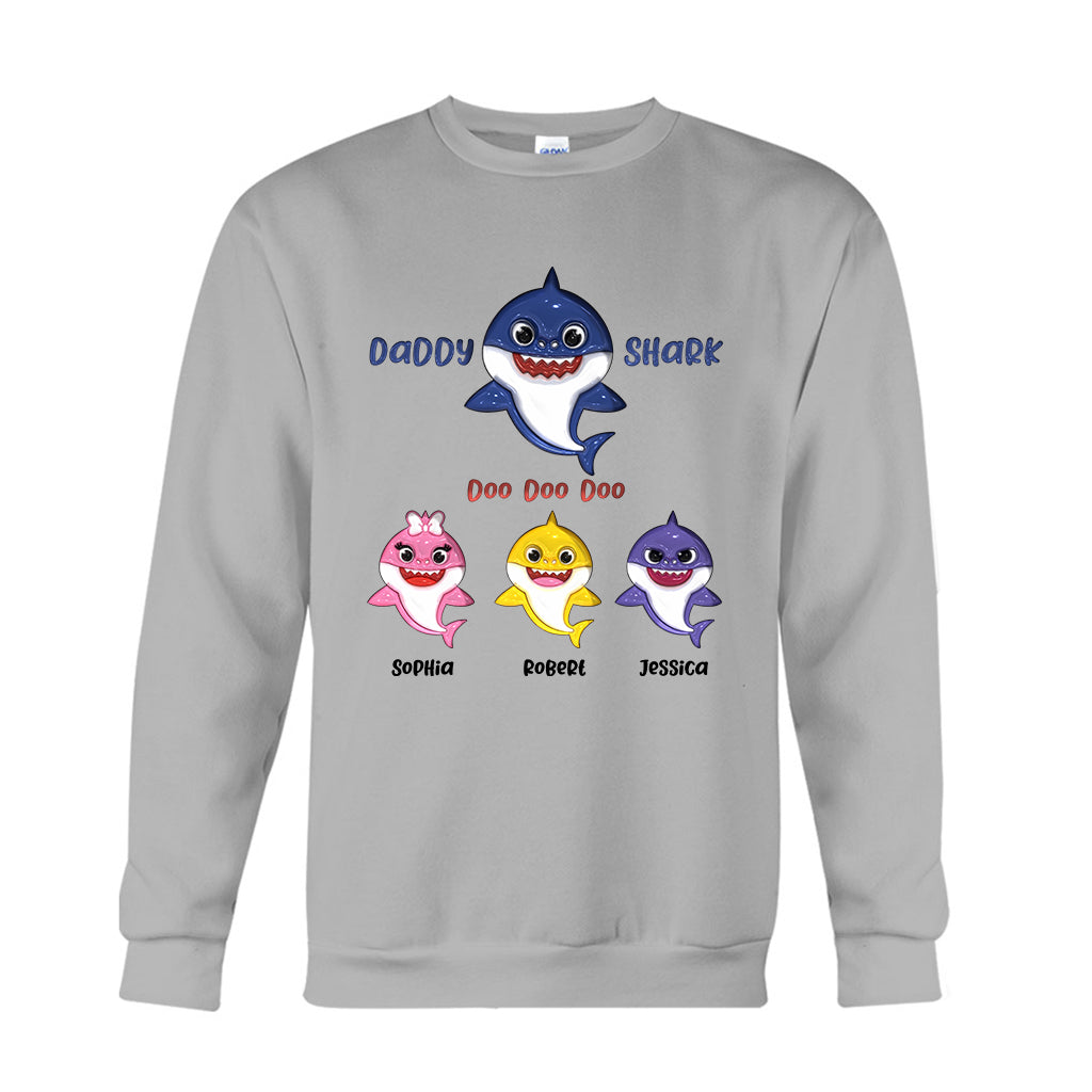 Shark Family, Father's Day Funny Gift - Personalized Father T-shirt And Hoodie
