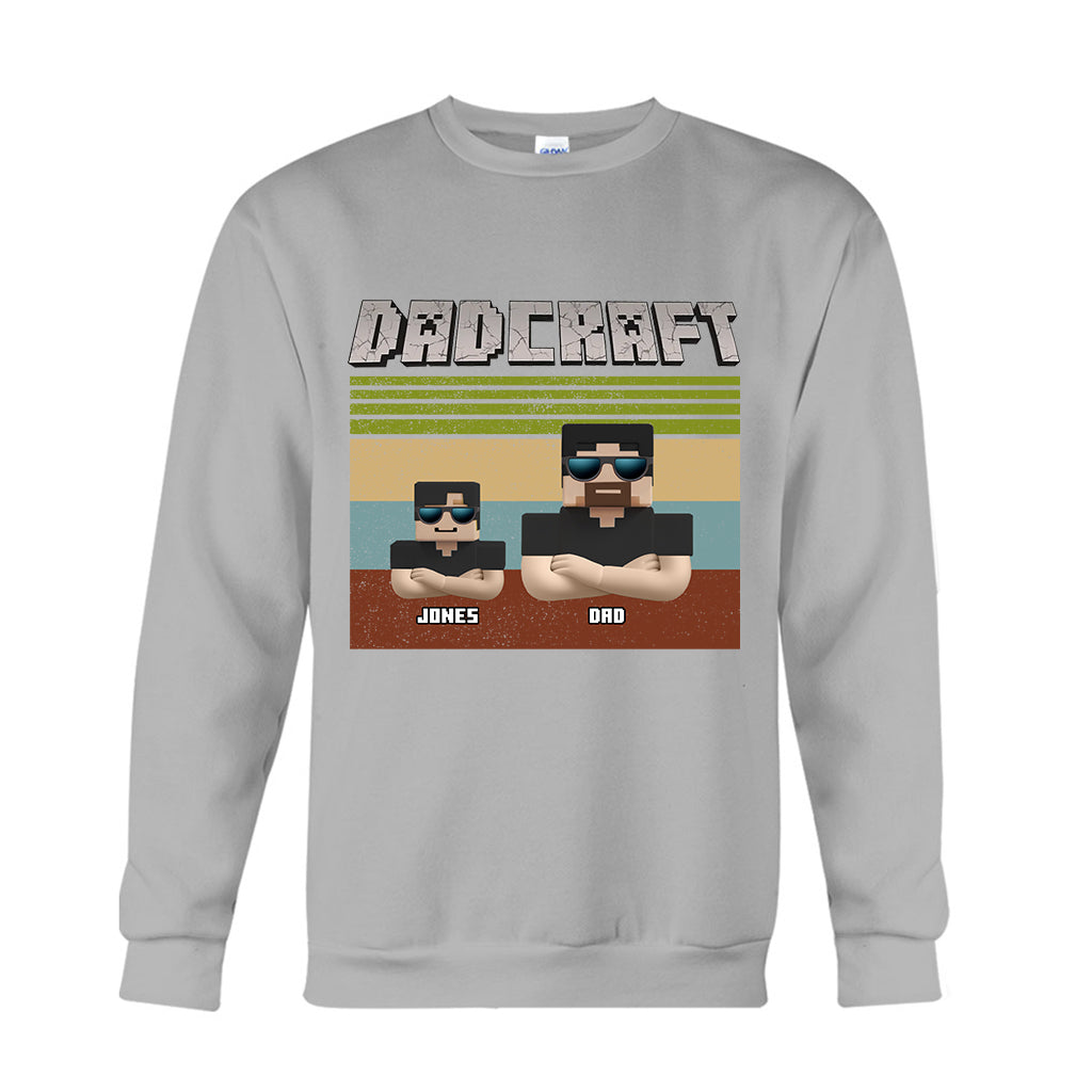 Dadcraft, Father's Day Gift For Game Dad - Personalized Block World T-shirt And Hoodie
