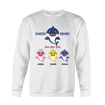 Shark Family, Father's Day Funny Gift - Personalized Father T-shirt And Hoodie