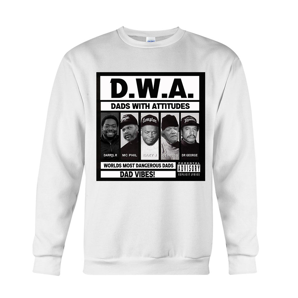 Dads With Attitude D.W.A - Personalized African American T-shirt And Hoodie