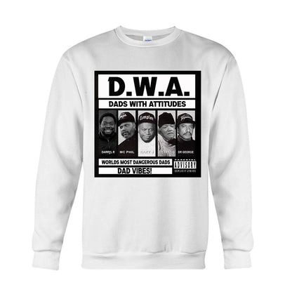 Dads With Attitude D.W.A - Personalized African American T-shirt And Hoodie