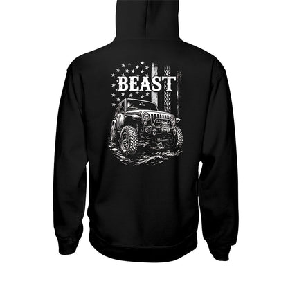 Matching Jp Beast Beauty American Flag - Personalized Couple T-shirt And Hoodie