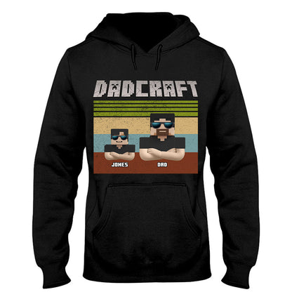 Dadcraft, Father's Day Gift For Game Dad - Personalized Block World T-shirt And Hoodie