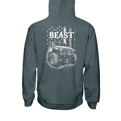 Matching Jp Beast Beauty American Flag - Personalized Couple T-shirt And Hoodie