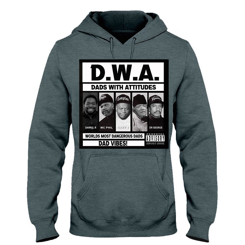 Dads With Attitude D.W.A - Personalized African American T-shirt And Hoodie
