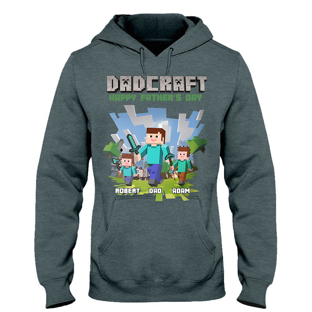 Dadcraft - Personalized Block World T-shirt And Hoodie