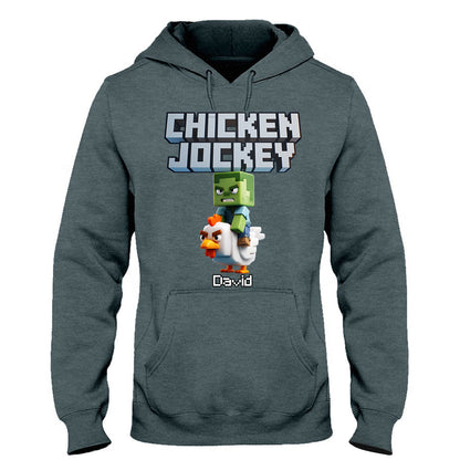 Chicken Jockey! - Personalized Block World T-shirt And Hoodie