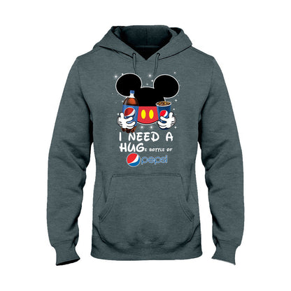 I Need A Hug Funny Blue Soft Drink T-shirt and Hoodie