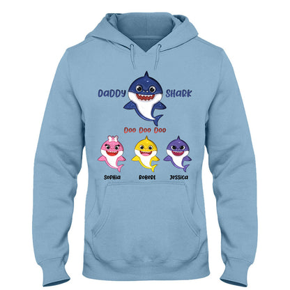 Shark Family, Father's Day Funny Gift - Personalized Father T-shirt And Hoodie