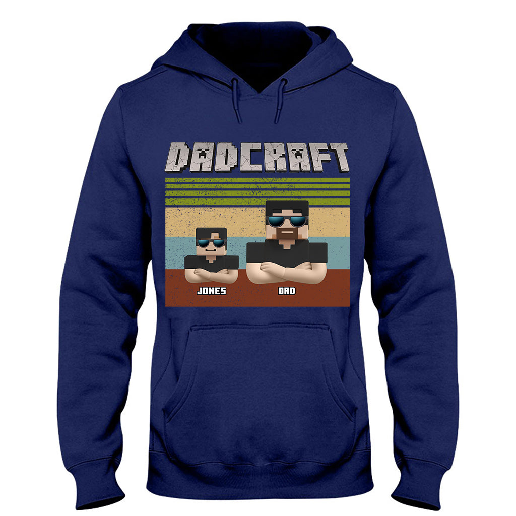 Dadcraft, Father's Day Gift For Game Dad - Personalized Block World T-shirt And Hoodie