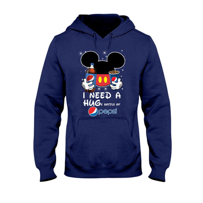 I Need A Hug Funny Blue Soft Drink T-shirt and Hoodie