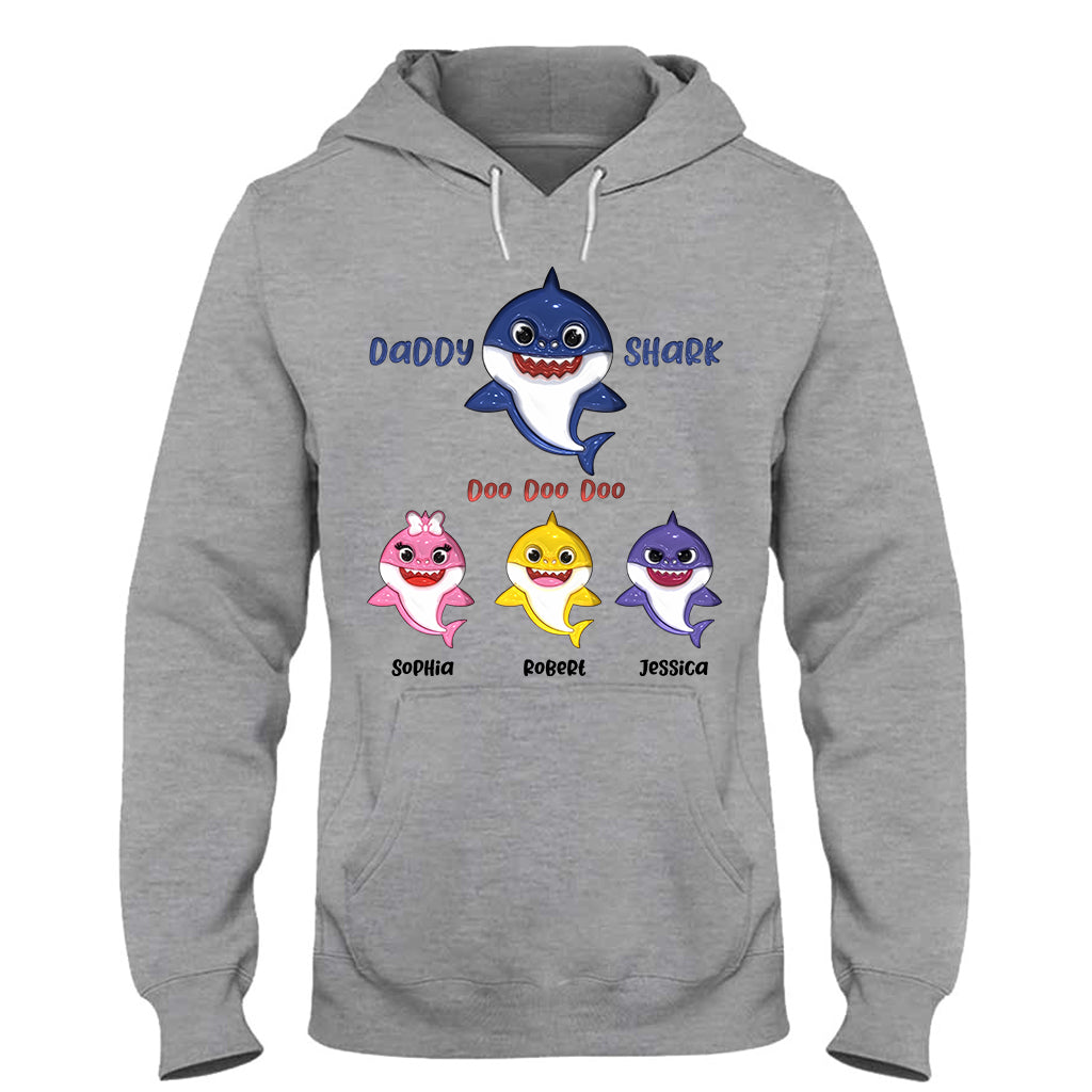 Shark Family, Father's Day Funny Gift - Personalized Father T-shirt And Hoodie