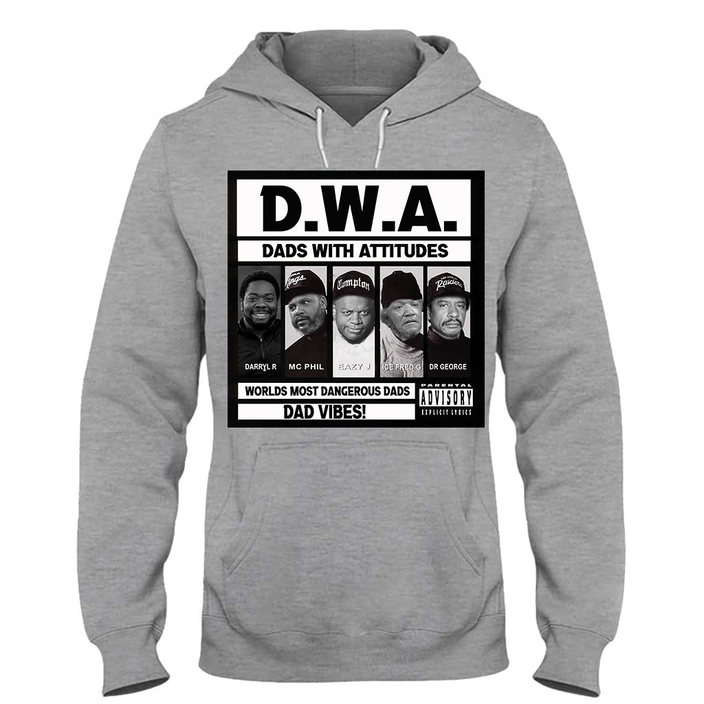 Dads With Attitude D.W.A - Personalized African American T-shirt And Hoodie