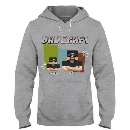 Dadcraft, Father's Day Gift For Game Dad - Personalized Block World T-shirt And Hoodie