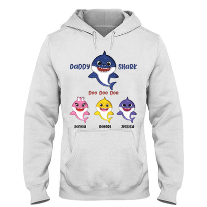 Shark Family, Father's Day Funny Gift - Personalized Father T-shirt And Hoodie