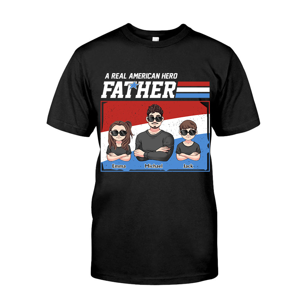 American Hero Dad - Personalized Father T-shirt And Hoodie