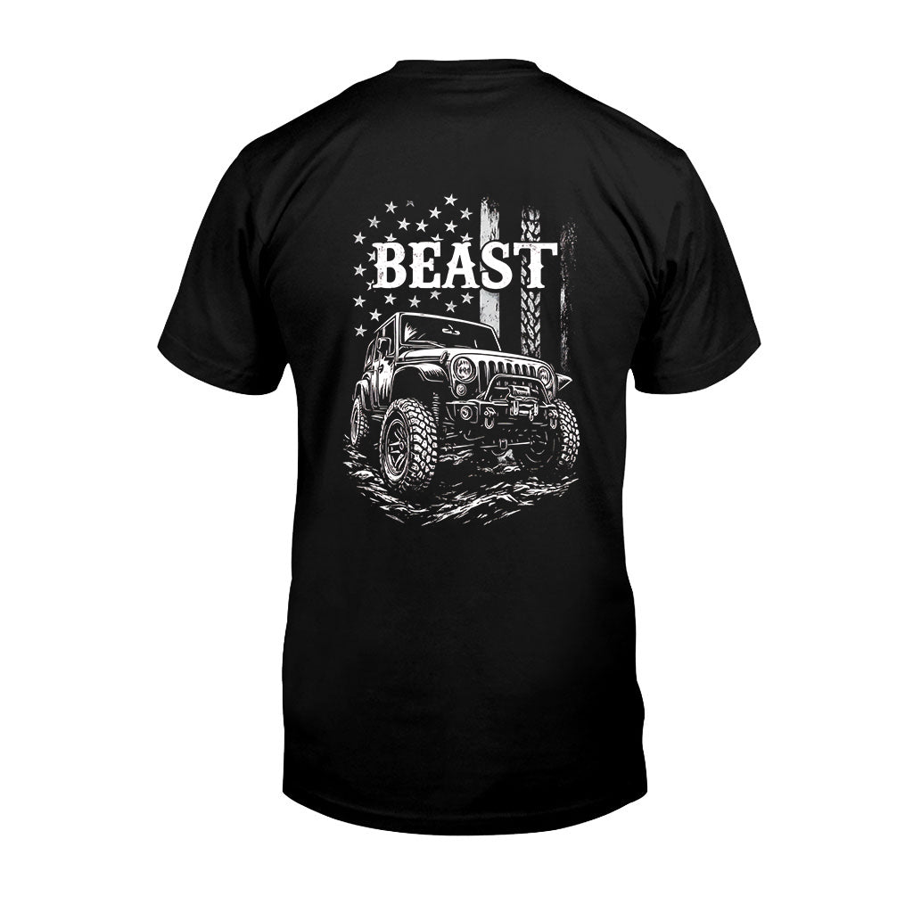 Matching Jp Beast Beauty American Flag - Personalized Couple T-shirt And Hoodie