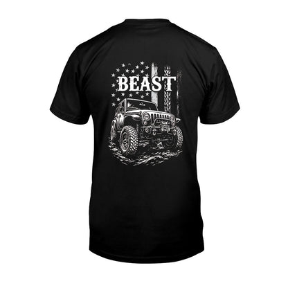 Matching Jp Beast Beauty American Flag - Personalized Couple T-shirt And Hoodie