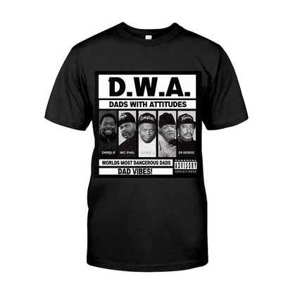Dads With Attitude D.W.A - Personalized African American T-shirt And Hoodie
