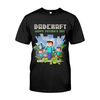 Dadcraft - Personalized Block World T-shirt And Hoodie
