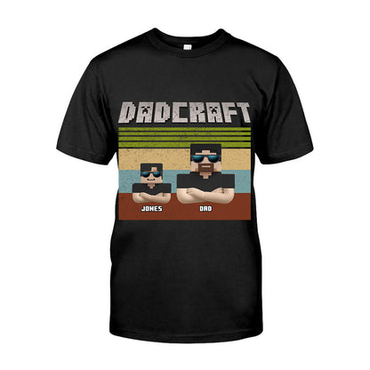 Dadcraft, Father's Day Gift For Game Dad - Personalized Block World T-shirt And Hoodie