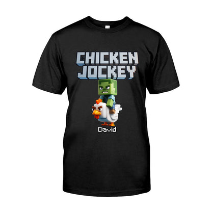 Chicken Jockey! - Personalized Block World T-shirt And Hoodie
