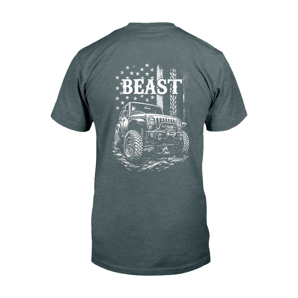 Matching Jp Beast Beauty American Flag - Personalized Couple T-shirt And Hoodie