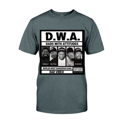 Dads With Attitude D.W.A - Personalized African American T-shirt And Hoodie