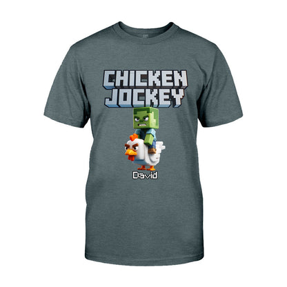 Chicken Jockey! - Personalized Block World T-shirt And Hoodie