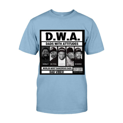 Dads With Attitude D.W.A - Personalized African American T-shirt And Hoodie