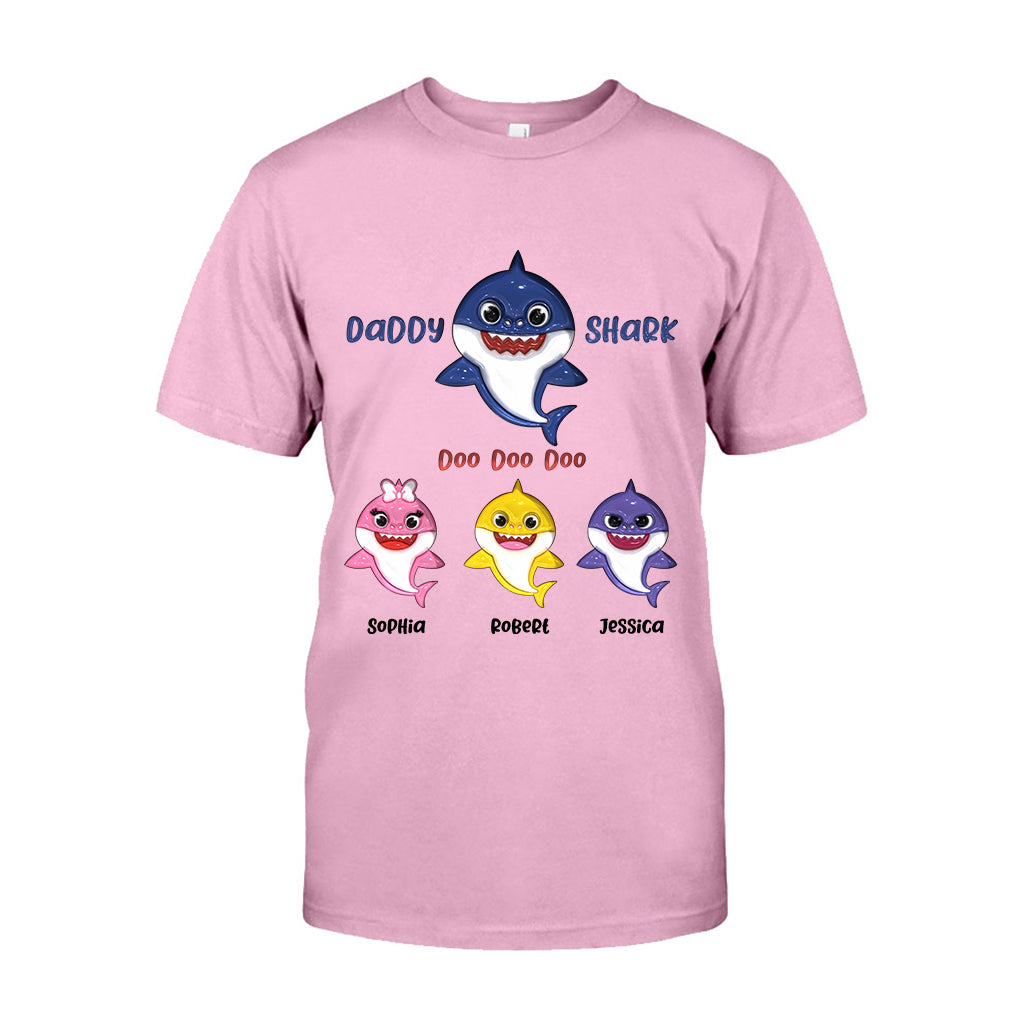 Shark Family, Father's Day Funny Gift - Personalized Father T-shirt And Hoodie