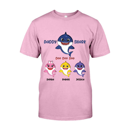 Shark Family, Father's Day Funny Gift - Personalized Father T-shirt And Hoodie