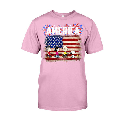 The White Dog - Independence Day T-shirt and Hoodie