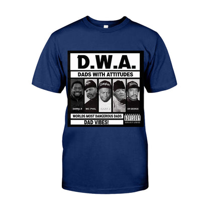 Dads With Attitude D.W.A - Personalized African American T-shirt And Hoodie