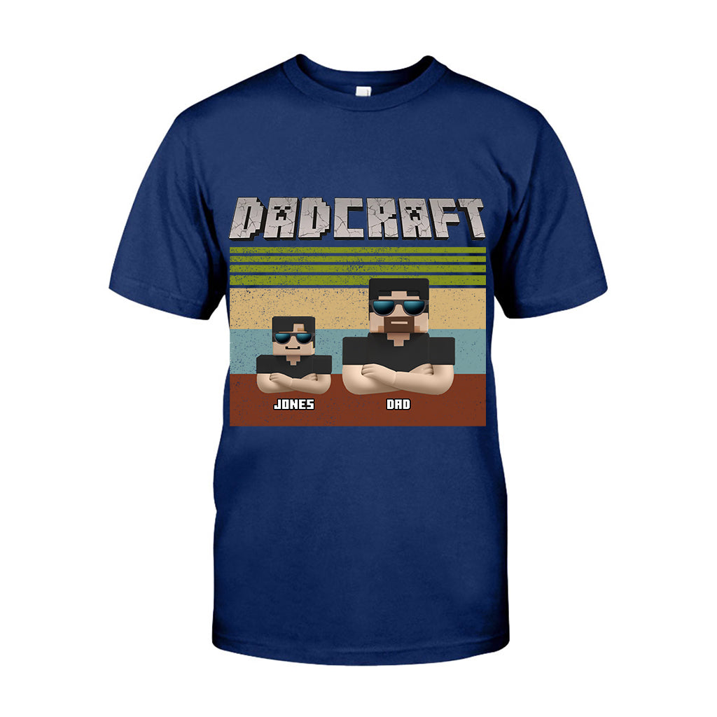 Dadcraft, Father's Day Gift For Game Dad - Personalized Block World T-shirt And Hoodie