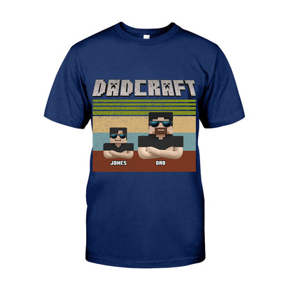 Dadcraft, Father's Day Gift For Game Dad - Personalized Block World T-shirt And Hoodie