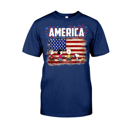 The White Dog - Independence Day T-shirt and Hoodie