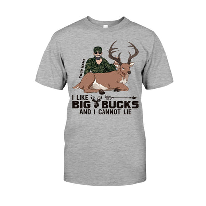 I Like Big Bucks - Personalized Hunting T-shirt and Hoodie