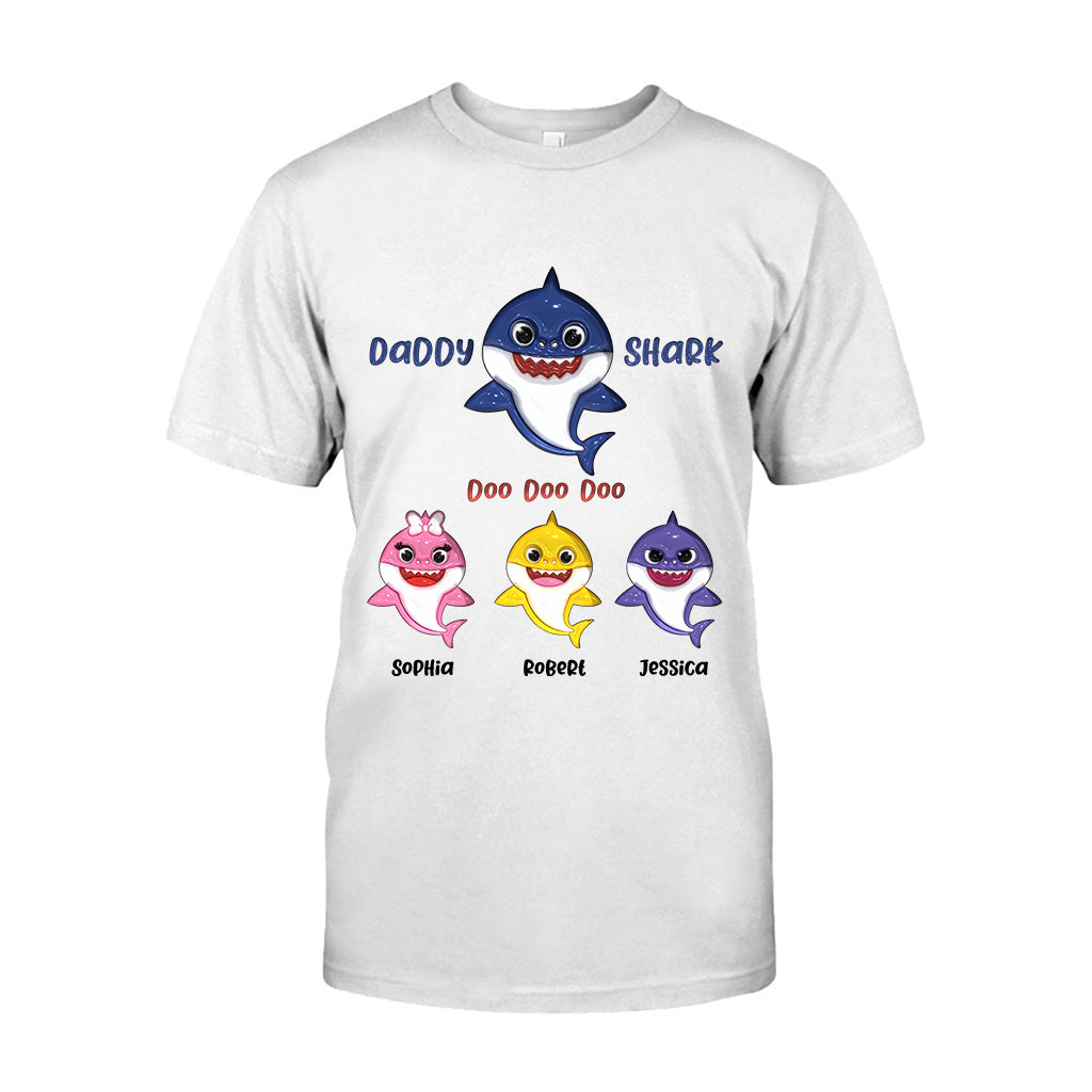 Shark Family, Father's Day Funny Gift - Personalized Father T-shirt And Hoodie