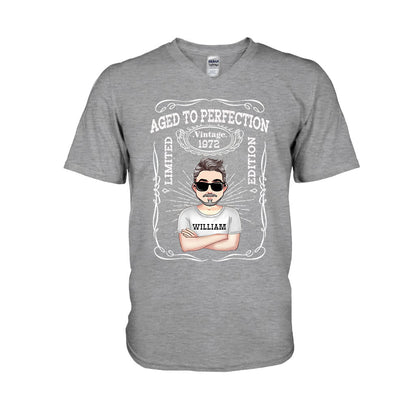 Aged To Perfection - Personalized Birthday T-shirt and Hoodie