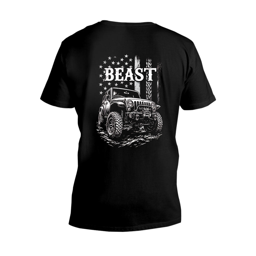 Matching Jp Beast Beauty American Flag - Personalized Couple T-shirt And Hoodie