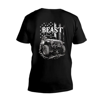 Matching Jp Beast Beauty American Flag - Personalized Couple T-shirt And Hoodie