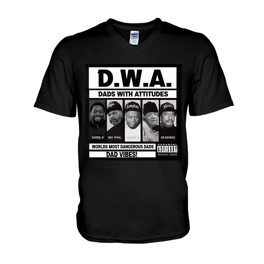 Dads With Attitude D.W.A - Personalized African American T-shirt And Hoodie