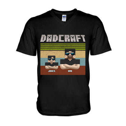 Dadcraft, Father's Day Gift For Game Dad - Personalized Block World T-shirt And Hoodie