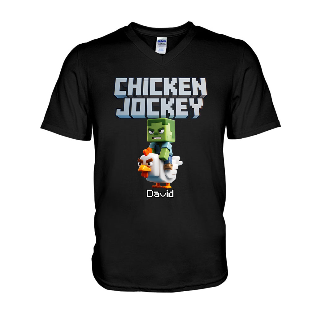 Chicken Jockey! - Personalized Block World T-shirt And Hoodie